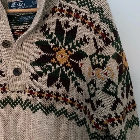 Hand-knit Cotton/linen/silk Polo Ralph Lauren sweater - Picture 2 of 6